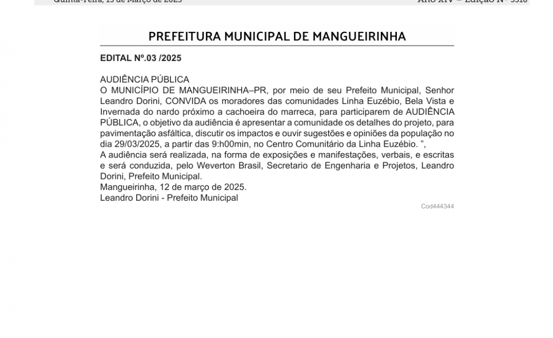  EDITAL Nº.03 /2025